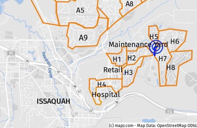 Issaquah Highlands Maintenance Yard Map